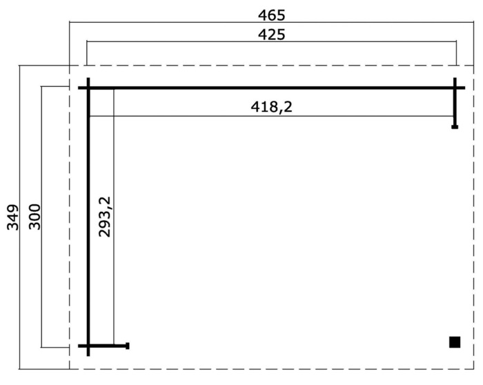 Trädgårdspaviljong Columbus 300 x 425 cm 12,26 m² Lasita Maja